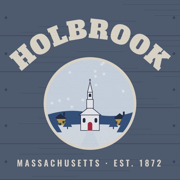 Holbrook Hometown Wood Sign artwork detail