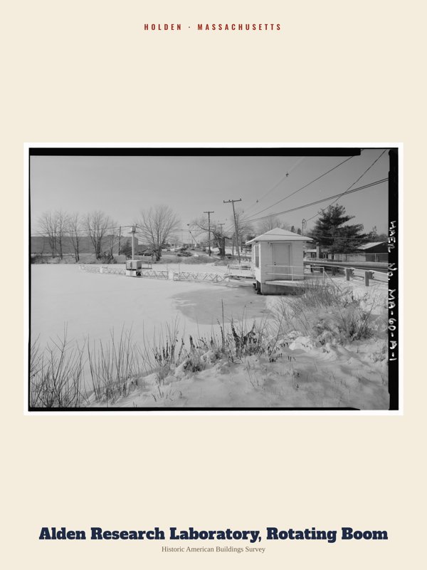 Holden Alden Research Laboratory, Rotating Boom Archive Print artwork detail