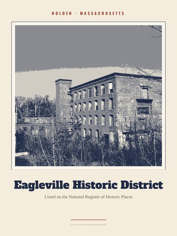 Holden Eagleville Historic District Landmark Print artwork detail