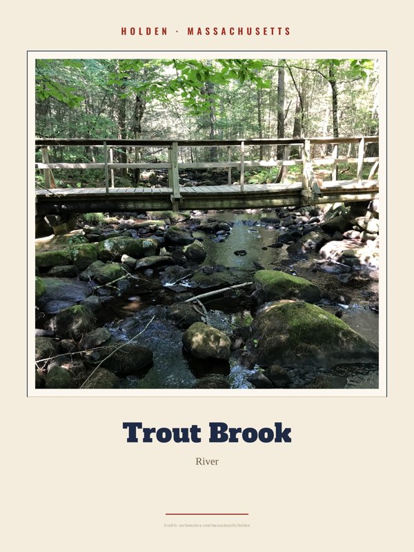 Holden Trout Brook Landmark Print artwork detail