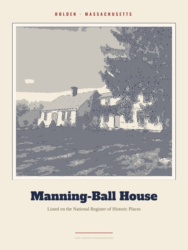 Holden Manning-Ball House Landmark Print artwork detail