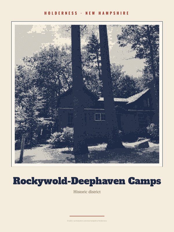 Holderness Rockywold-Deephaven Camps Landmark Print artwork detail