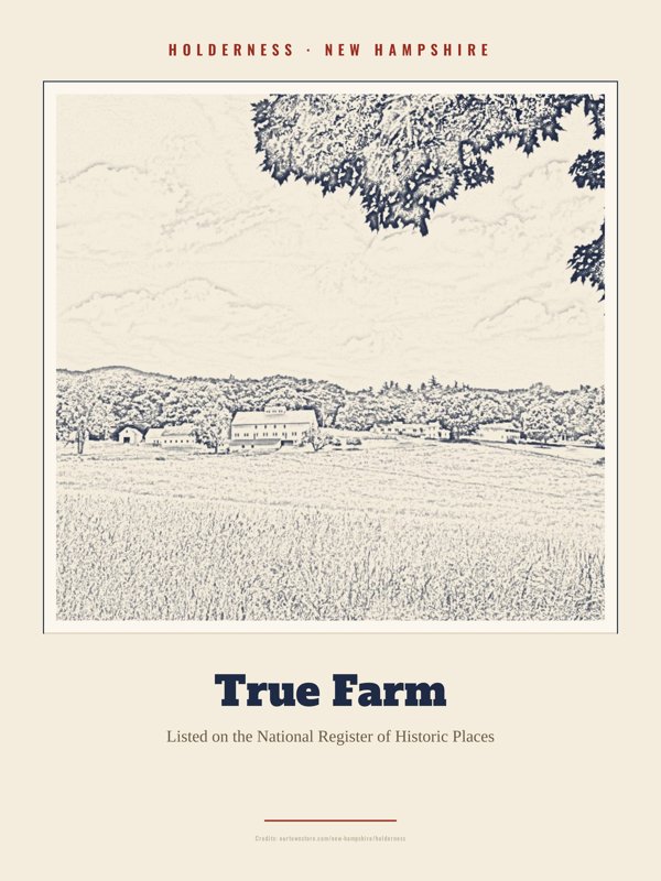 Holderness True Farm Landmark Print artwork detail