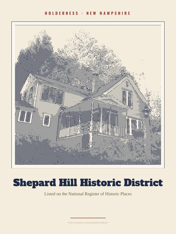 Holderness Shepard Hill Historic District Landmark Print artwork detail