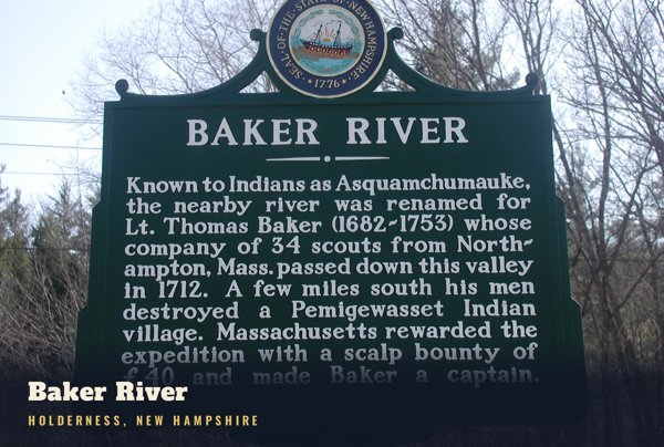 Holderness Baker River Postcard artwork detail