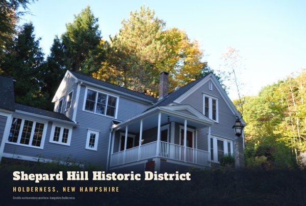 Holderness Shepard Hill Historic District Postcard artwork detail