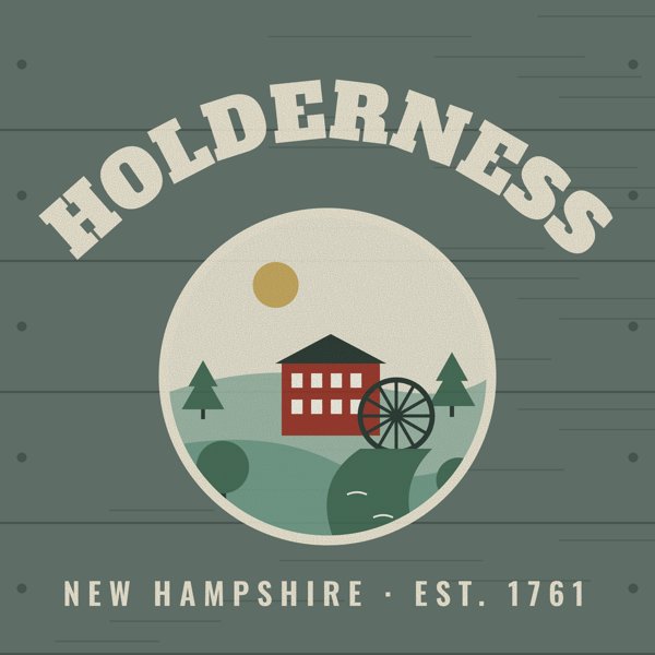 Holderness Hometown Wood Sign artwork detail