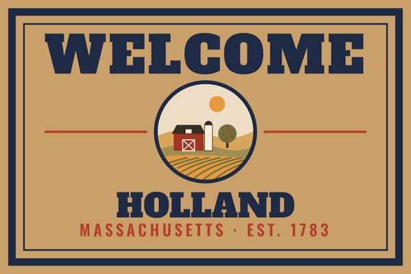 Holland Welcome Doormat artwork detail