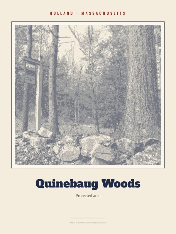 Holland Quinebaug Woods Landmark Print artwork detail