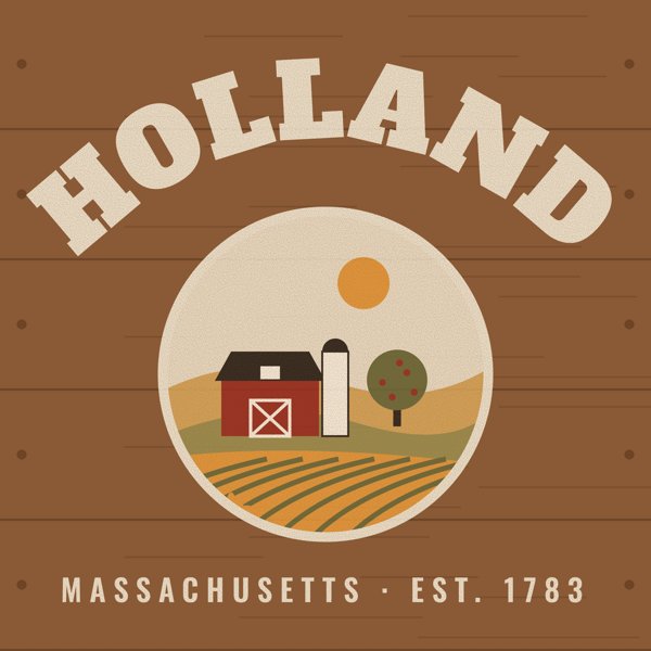 Holland Hometown Wood Sign artwork detail
