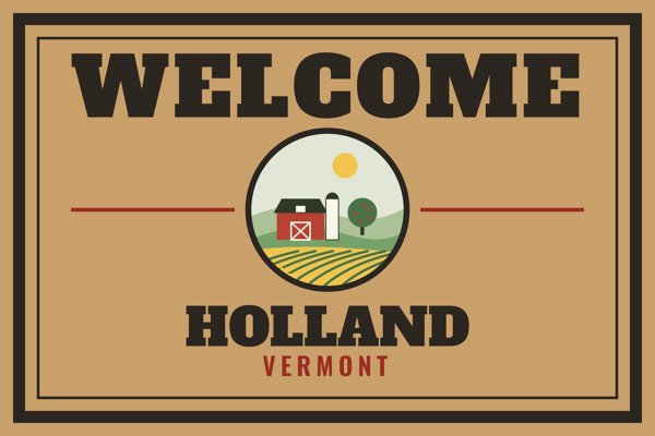 Holland Welcome Doormat artwork detail