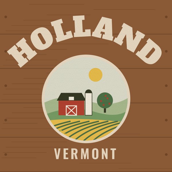 Holland Hometown Wood Sign artwork detail