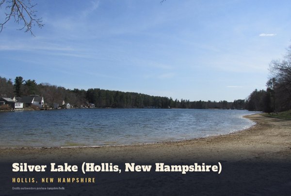 Hollis Silver Lake (Hollis, New Hampshire) Postcard artwork detail