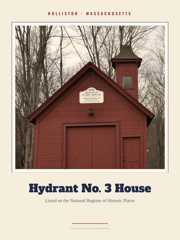 Holliston Hydrant No. 3 House Landmark Print artwork detail