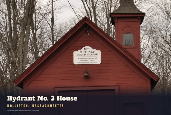 Holliston Hydrant No. 3 House Postcard artwork detail