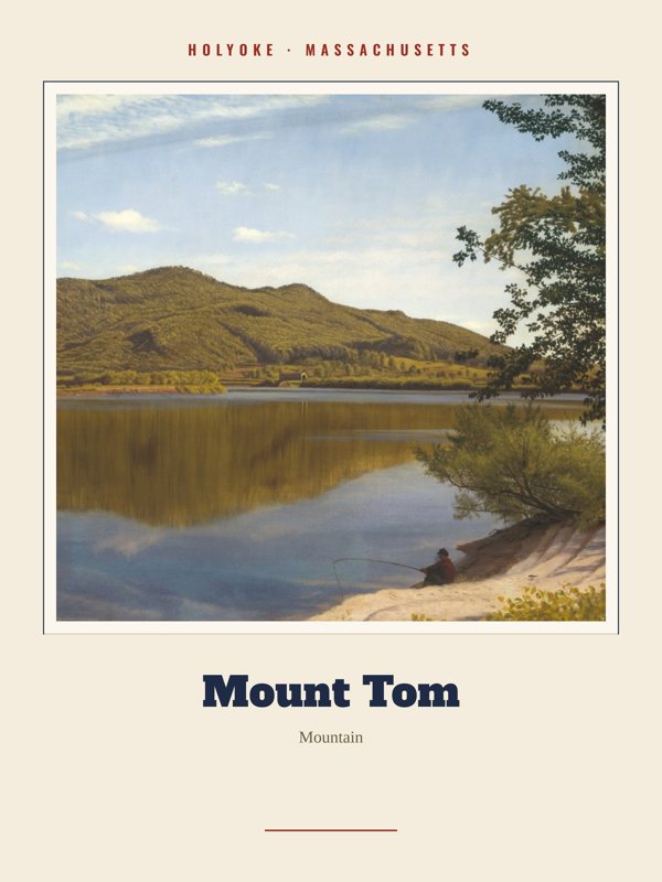 Holyoke Mount Tom Landmark Print artwork detail
