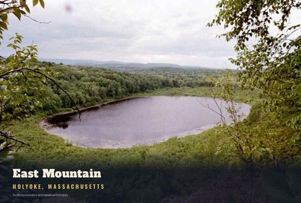 Holyoke East Mountain Postcard artwork detail