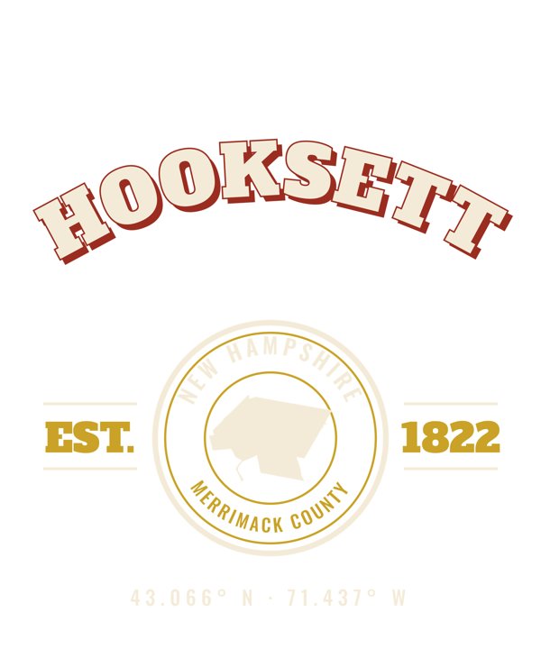 Hooksett Est. Tee artwork detail