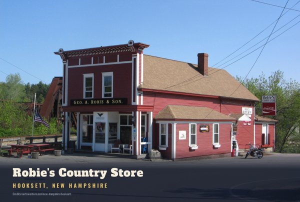 Hooksett Robie's Country Store Postcard artwork detail