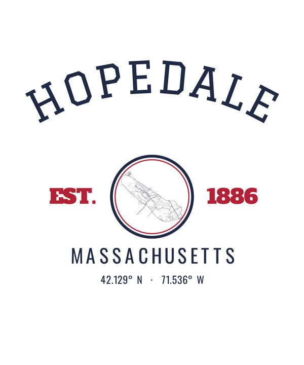 Hopedale Hometown Ornament artwork detail