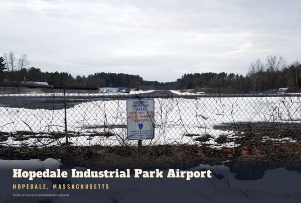 Hopedale Hopedale Industrial Park Airport Postcard artwork detail