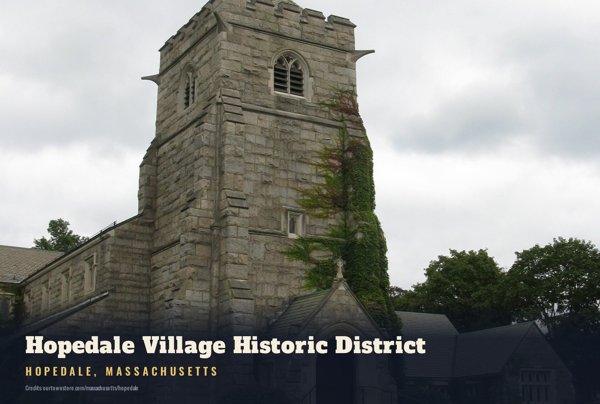 Hopedale Hopedale Village Historic District Postcard artwork detail