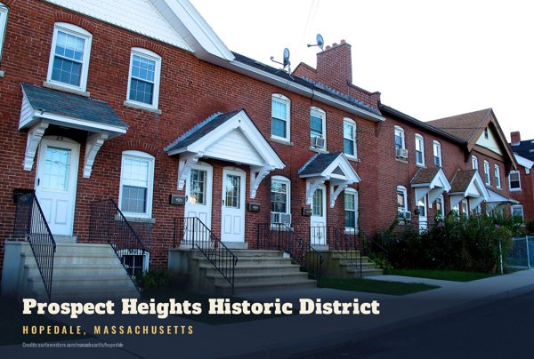 Hopedale Prospect Heights Historic District Postcard artwork detail