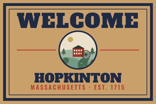 Hopkinton Welcome Doormat artwork detail