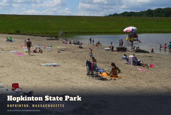 Hopkinton Hopkinton State Park Postcard artwork detail