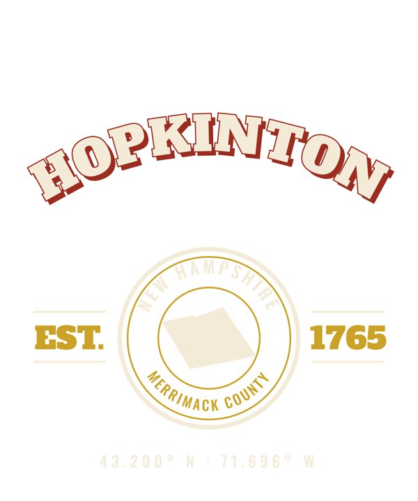 Hopkinton Est. Tee artwork detail