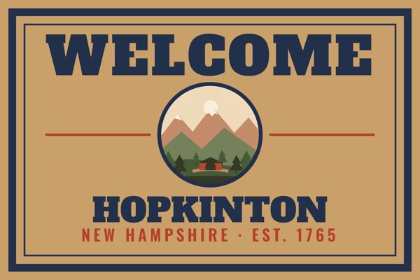 Hopkinton Welcome Doormat artwork detail