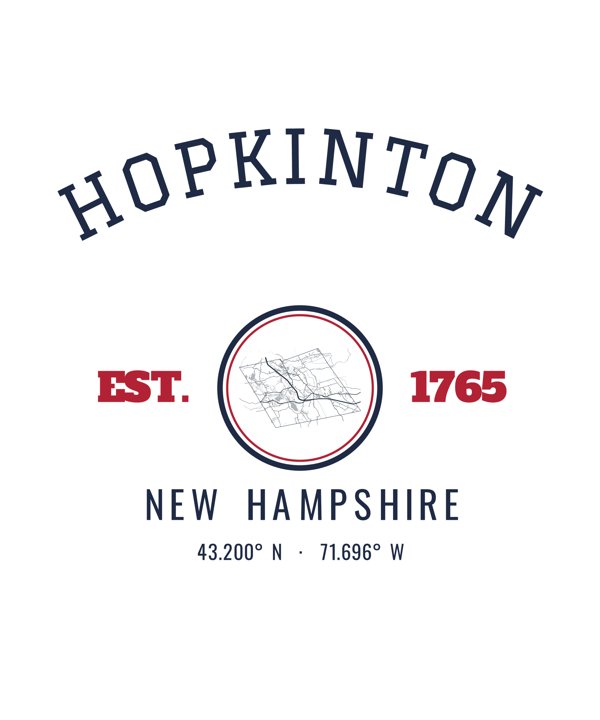 Hopkinton Hometown Ornament artwork detail