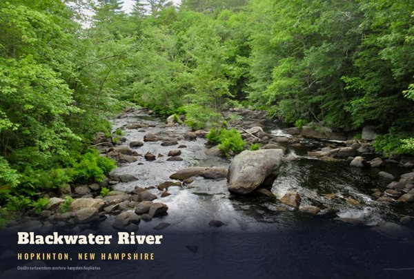 Hopkinton Blackwater River Postcard artwork detail