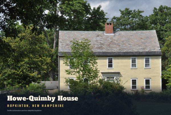 Hopkinton Howe-Quimby House Postcard artwork detail