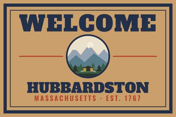 Hubbardston Welcome Doormat artwork detail