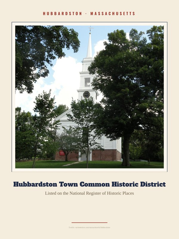 Hubbardston Hubbardston Town Common Historic District Landmark Print artwork detail
