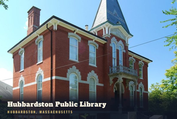Hubbardston Hubbardston Public Library Postcard artwork detail