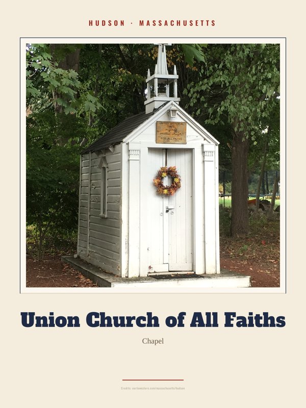 Hudson Union Church of All Faiths Landmark Print artwork detail
