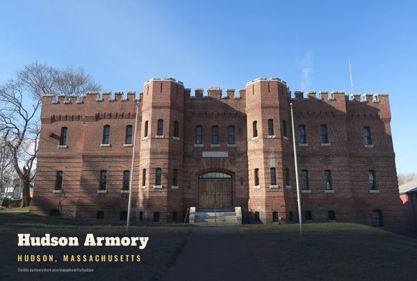 Hudson Hudson Armory Postcard artwork detail