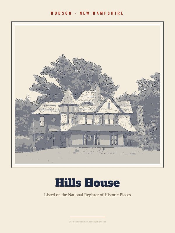 Hudson Hills House Landmark Print artwork detail