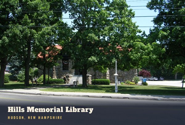 Hudson Hills Memorial Library Postcard artwork detail