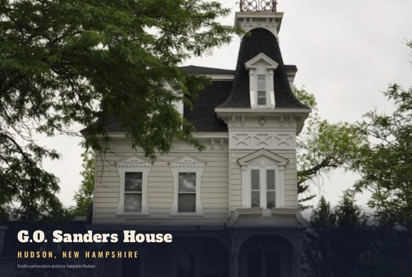 Hudson G.O. Sanders House Postcard artwork detail