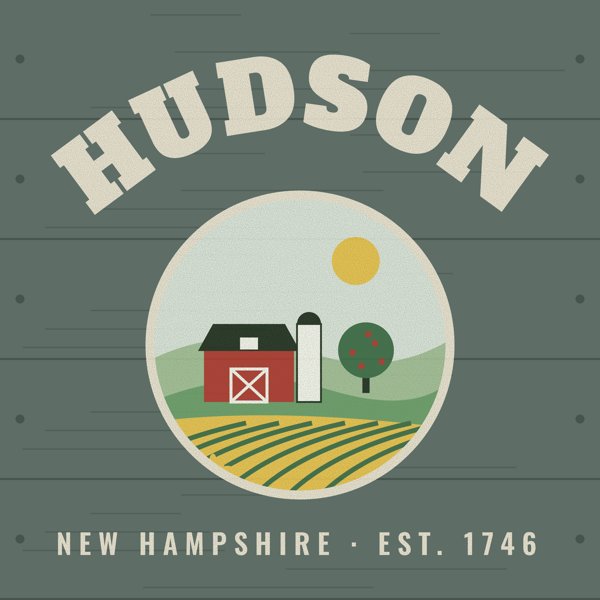 Hudson Hometown Wood Sign artwork detail