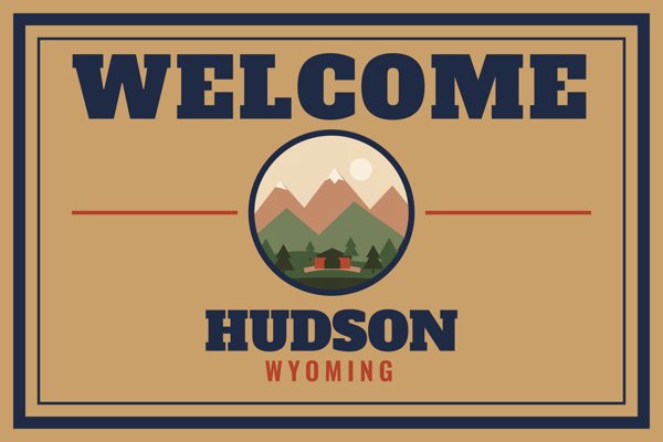 Hudson Welcome Doormat artwork detail