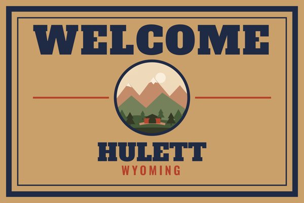Hulett Welcome Doormat artwork detail