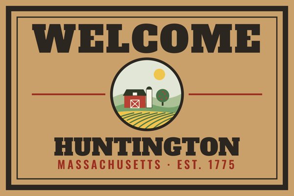 Huntington Welcome Doormat artwork detail