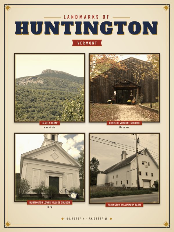 Huntington Landmarks Photo Poster artwork detail