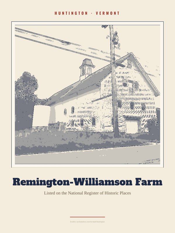 Huntington Remington-Williamson Farm Landmark Print artwork detail