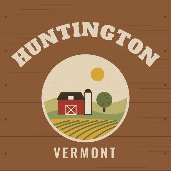 Huntington Hometown Wood Sign artwork detail
