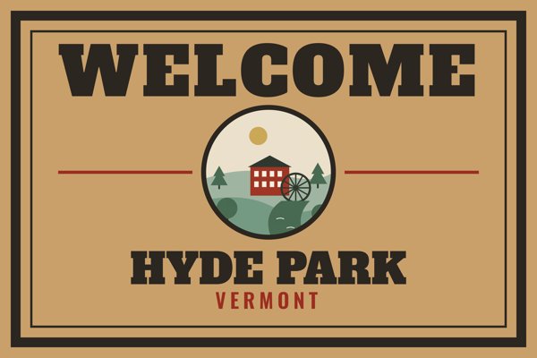 Hyde Park Welcome Doormat artwork detail